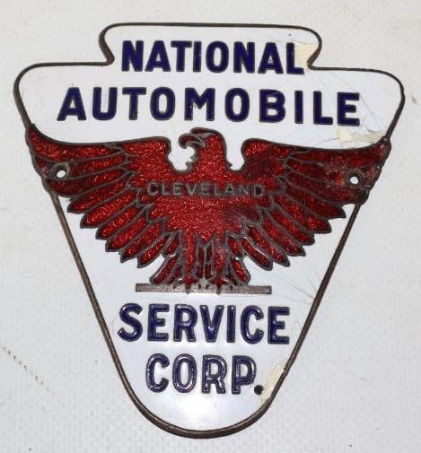 Cloisonne National Automobile Service Corp Cleveland Radiator Emblem Badge (1 of 2)