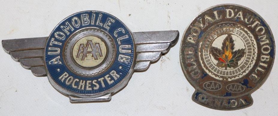 Group of 2 AAA Canada And Rochester Ney York Radiator Badges (1 of 2)