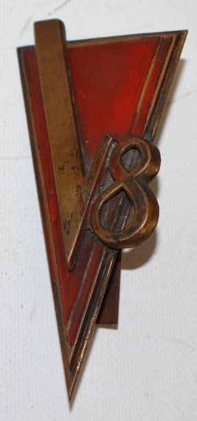 1934-38 Cadillac LaSalle V-8 Grill Emblem (1 of 2)