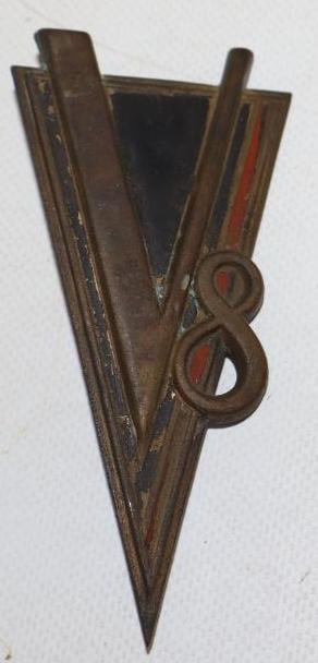 1934-38 Cadillac  V-8 Grill Emblem (1 of 2)