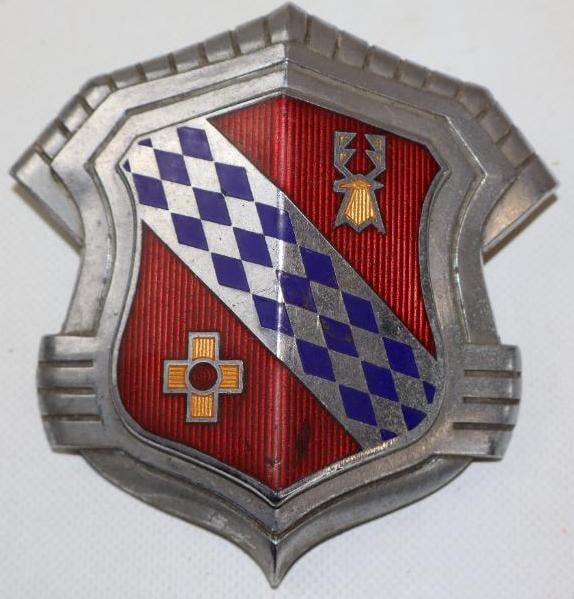 1942-46 Buick Radiator Emblem Badge: 4.25" x 4.25"