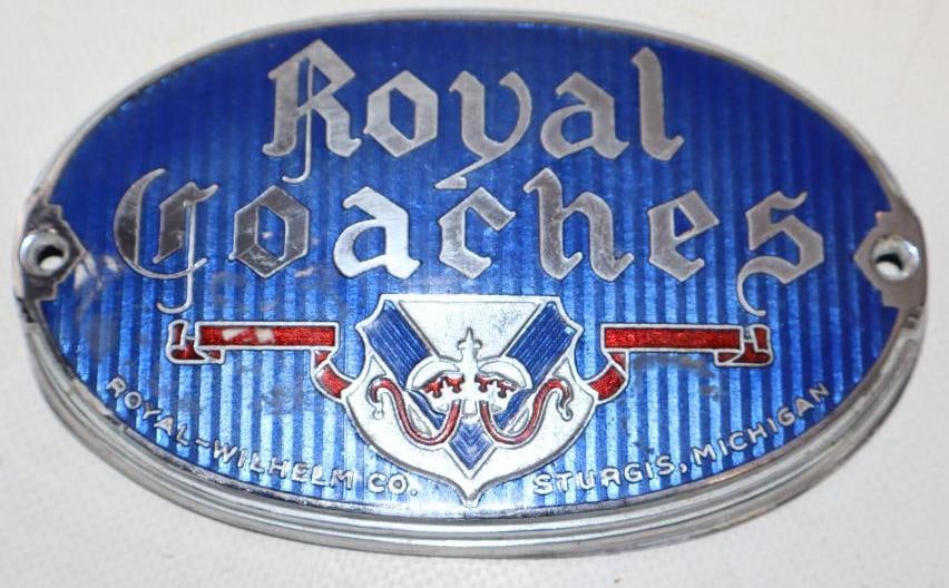 1940's/50's Cloisonne Royal Coaches Trailer Emblem (1 of 2)