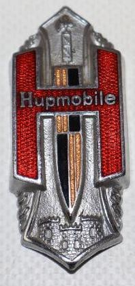 1934-36 Hupmobile Cloisonne Radiator Emblem Badge: 2.25" x 1"