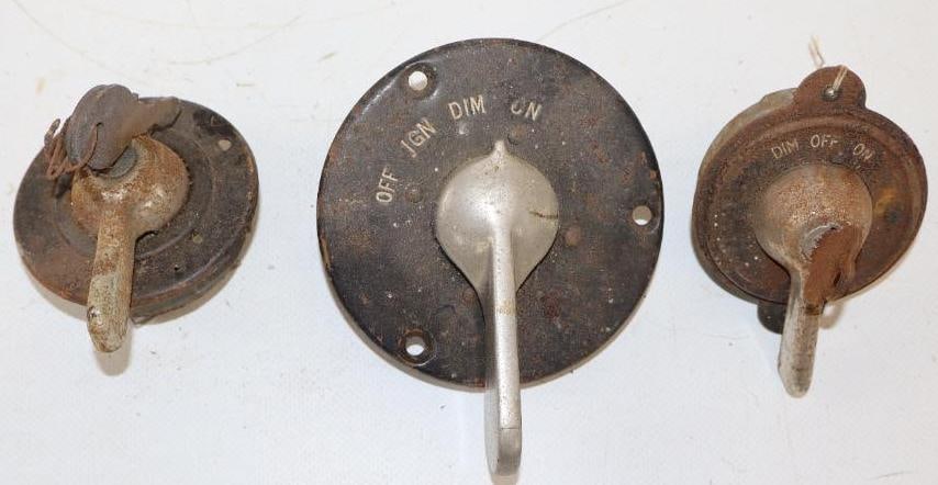 Group of 3 Early Automobile Ignition Switches (1 of 3)