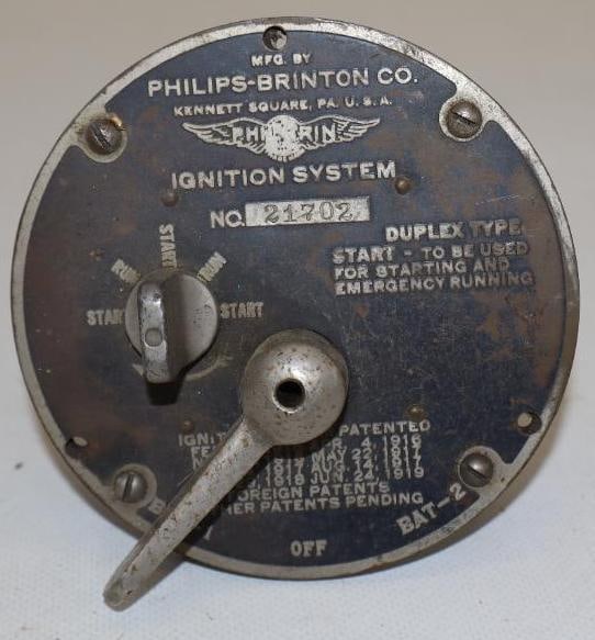 Early Automobile Philips-Brinton Ignition Switch (1 of 3)