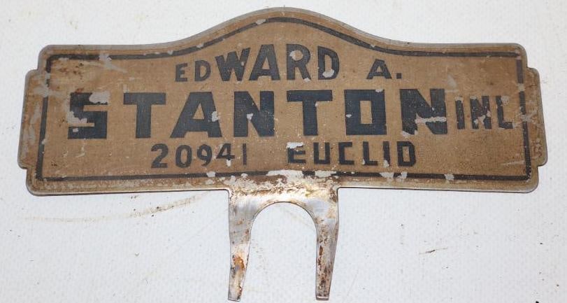 Edward A. Stanton Inc Reflective Licenses Plate Topper: 6" x 3.50"