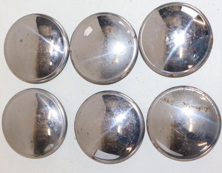 Group of 6 NOS Chrome Gas Caps (1 of 2)