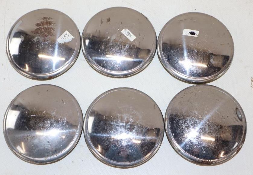 Group of 6 NOS Chrome Gas Caps (1 of 2)