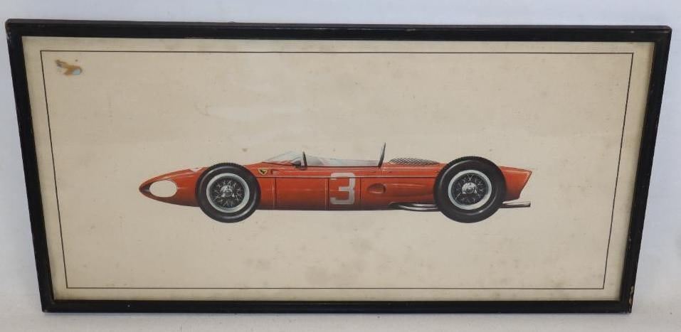 Early Ferrari Race Car Framed Art Work (1 of 2)