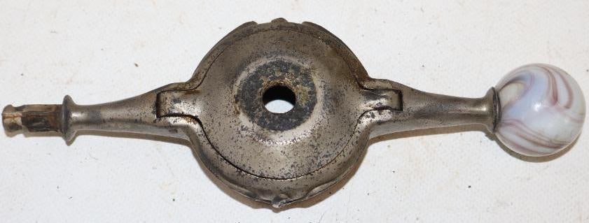 Winged Wheel Moto Meter Dog Bone Radiator Cap: 7" x 2.50" x 1" missing 1 marble
