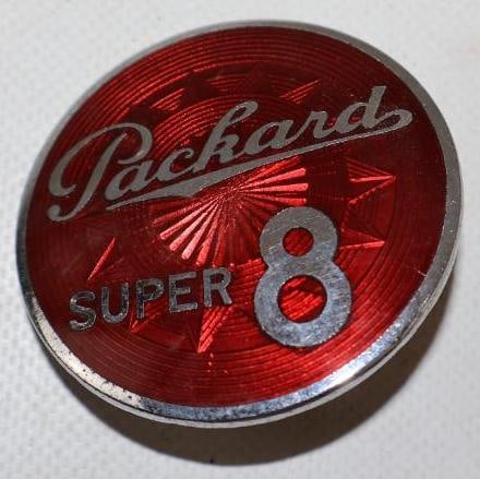 1930's Cloisonne Packard Super 8 Grill Emblem (1 of 2)