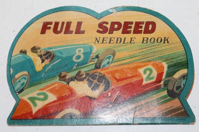 Full Speed Needle Book Assortment w/ Early Race Car Scene (1 of 2)