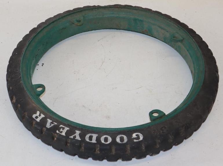 Solid Rubber 24"x 3.50 "Goodyear Demountable Tire: Rim has been repainted