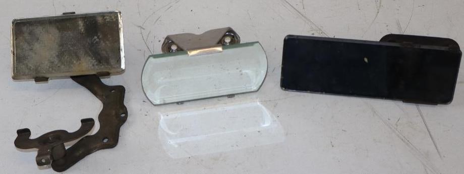 Group of 3 Early Automobile Dash Mount Rearview Mirrors (1 of 2)