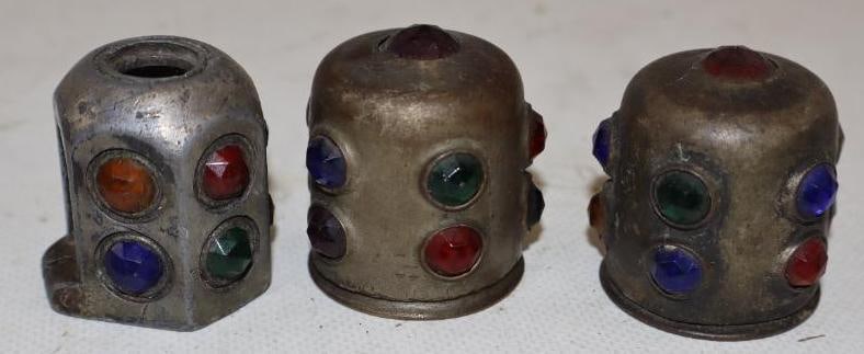 Group of 3 1920's Jeweled Automobile Accessary Dash Lights (1 of 3)