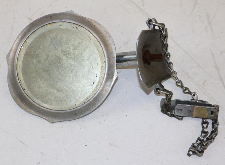 Early Automobile Spare Tire Mounted Mirror (1 of 3)