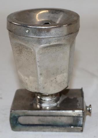 Early Automobile After Market Ashtray w/ Match Draw: 2.75" x 2.25" x 3.75"