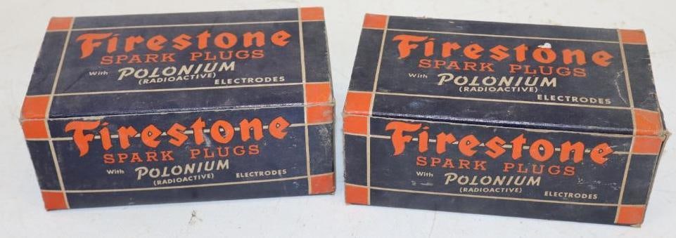Group of 20 Firestone Spark Plugs w/ Polonium Electrodes In Original Boxes (1 of 3)