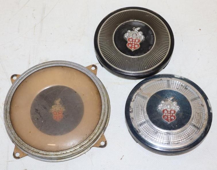Group of 3 Different Packard Horn Buttons: largest is 5" diameter