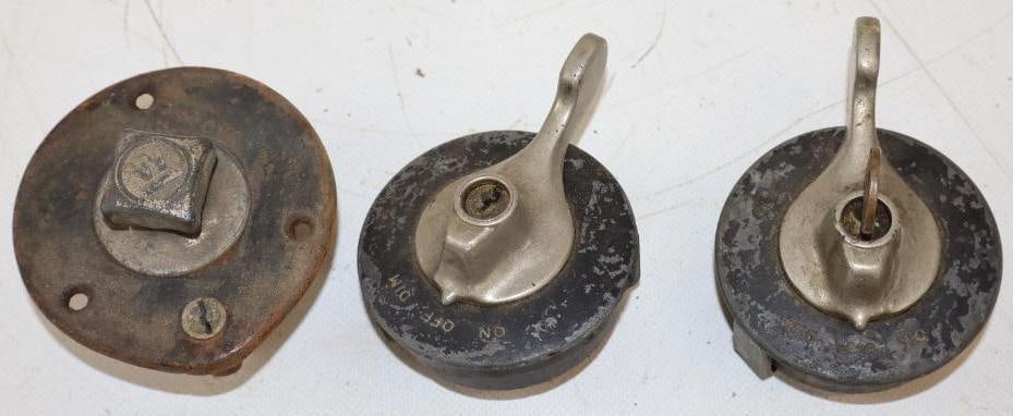 Group of 3 Early Automobile Ignition Switches (1 of 2)