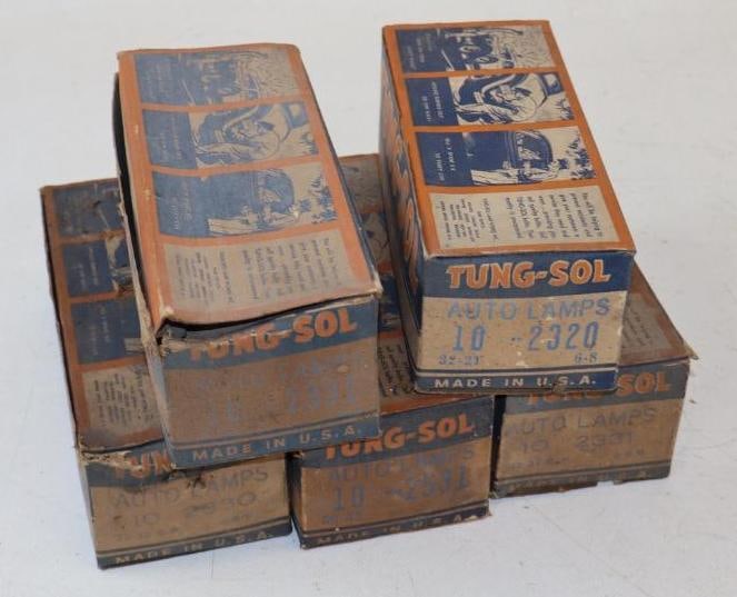 Group of  5 Tung-Sol  Countertop Mazda Lamp Display Boxes w/ Bulbs (1 of 4)