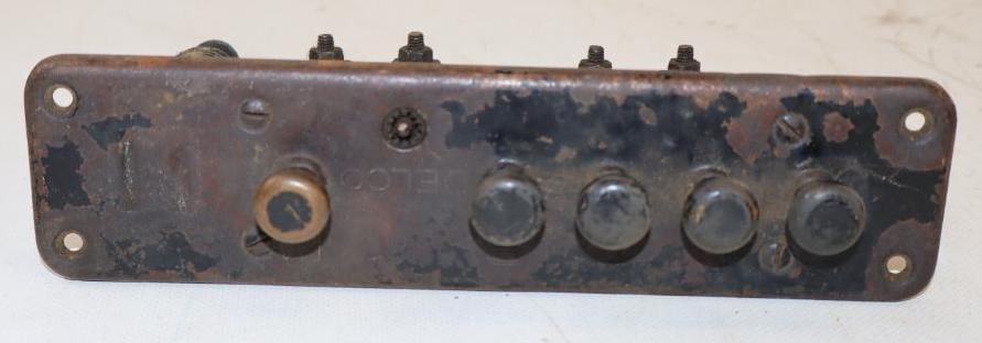 1915 Buick Motor Car Co Switch Panel: 8" x 2" x 3.25"