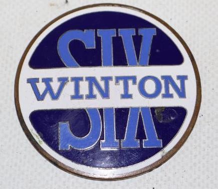 Cloisonne 1919 Winton Six Radiator Emblem Badge (1 of 2)