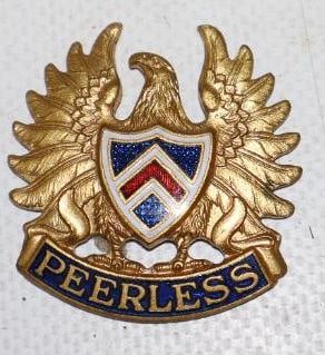 Cloisonne  1925 -1926 Peerless Motor Car Co Radiator Emblem Badge (1 of 2)