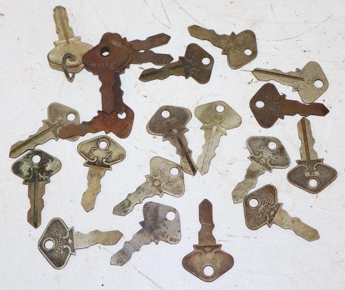 Group of 23 Ford Model T Brass Keys (1 of 3)