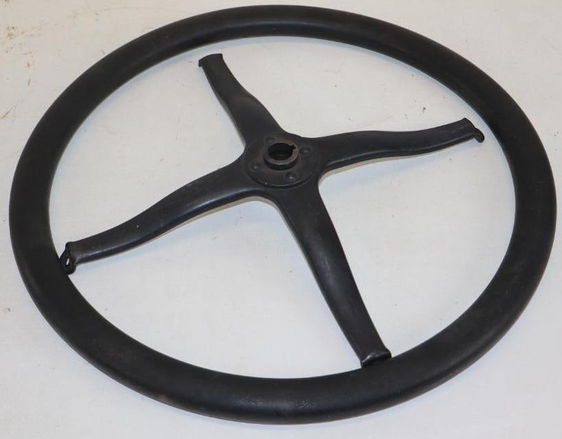 Early Automobile 4 Spoke Wooden Steering Wheel (1 of 2)