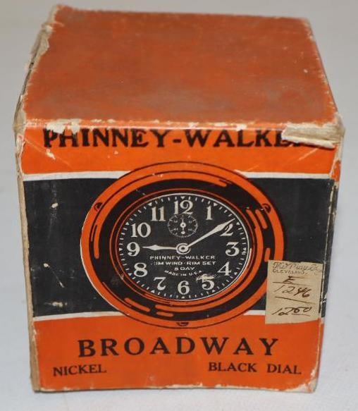 Phinney-Walker Broadway Automobile  Dash Clock In Original Box (1 of 3)