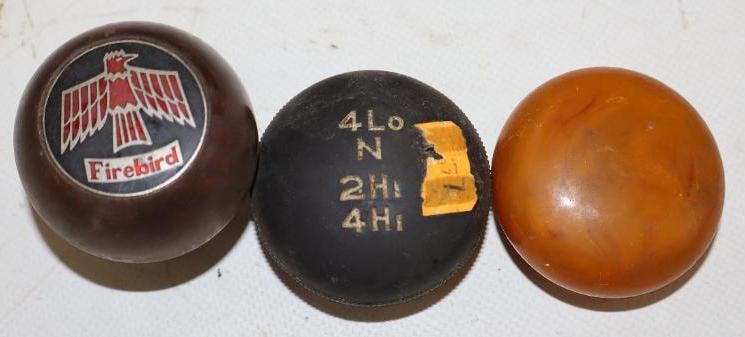 Group of 3 Bakelite And Wood Threaded Shift Knobs (1 of 2)