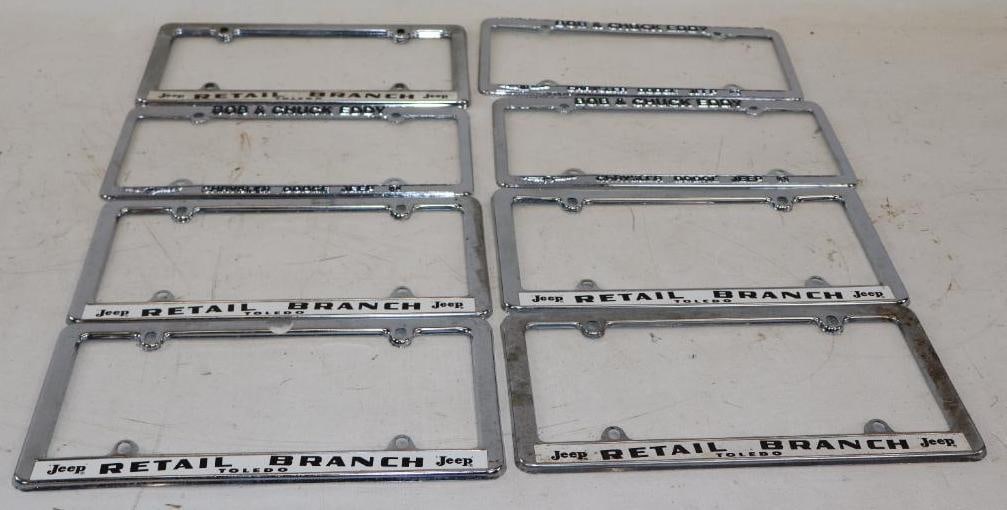 Group of 9 Jeep, Dodge And Chrysler Licenses Plate Brackets (1 of 6)