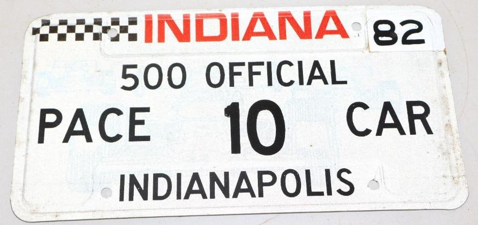 1982 Chevrolet Camero Z28 Indianapolis 500 Official Pace Car License Plate (1 of 2)