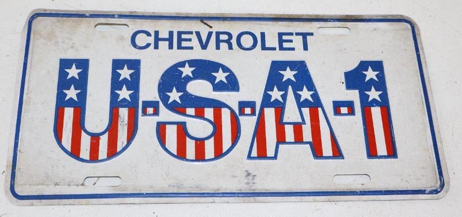 Chevrolet USA 1 Dealership Booster License Plate (1 of 2)
