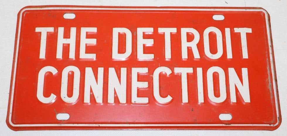 Embossed The Detroit Connection Booster Automobile License Plate (1 of 2)