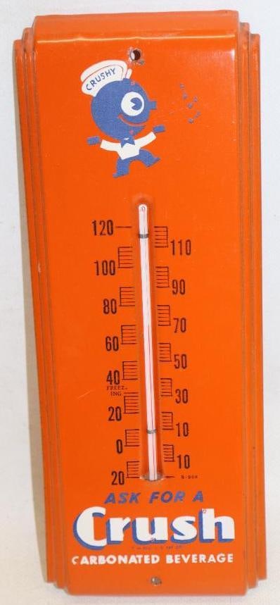 Ask For A Crush Carbonated Beverage Soda Advertising Thermometer (1 of 4)
