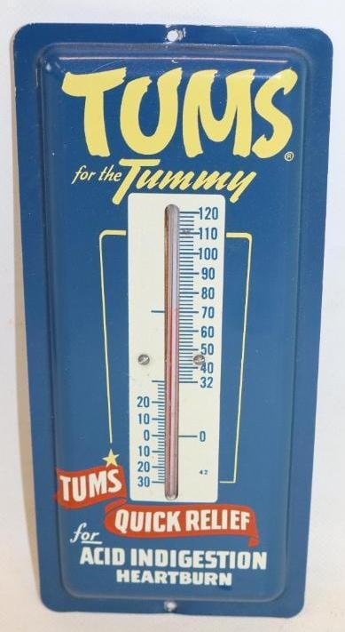 Tums For The Tummy Quick Relief For Acid Indigestion Heartburn Self Framed Advertising Thermometer (1 of 4)
