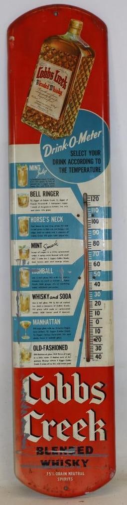 Cobbs Creek Blended Whiskey Advertising Thermometer (1 of 5)