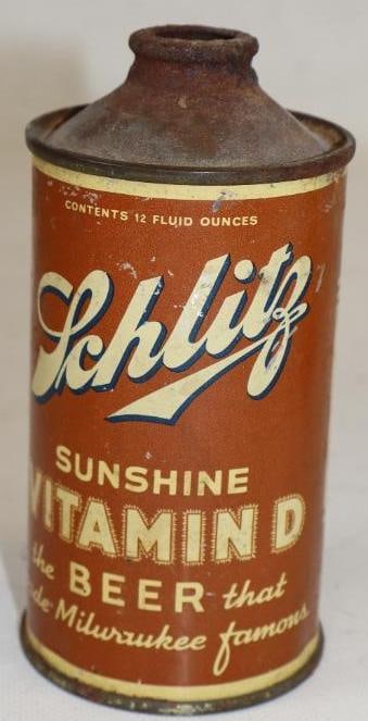 Schlitz Sunshine Vitamin D Cone Top Beer Can (1 of 4)