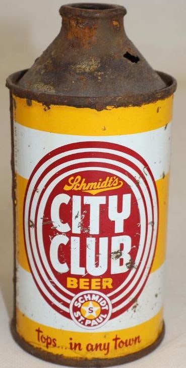 Schmidt's City Club Cone Top Beer Can (1 of 4)