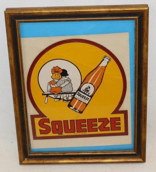 Squeeze Orange Soda Water Transfer Framed Sticker (1 of 5)