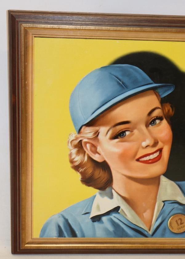 "Drink  A Bite.. On The Job" Drink Dr. Pepper Good For Life Framed Cardboard Advertisement (1 of 5)