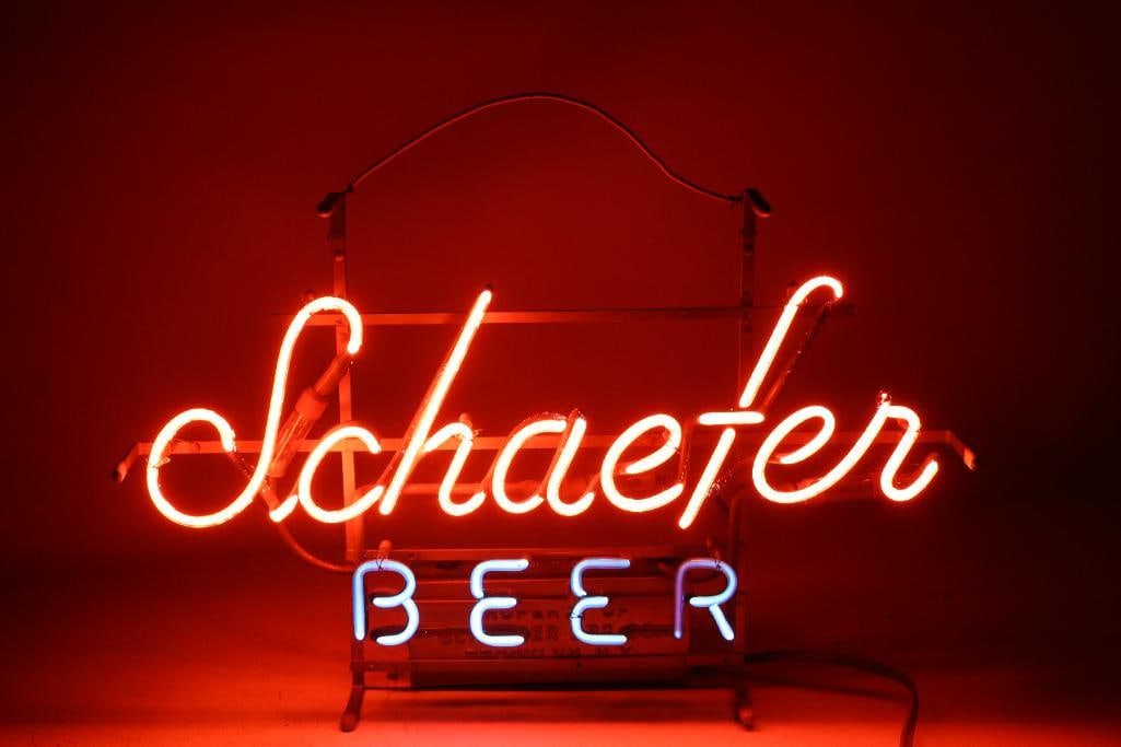 Schaefer Beer Light Up Window Neon Advertising Sign (1 of 3)