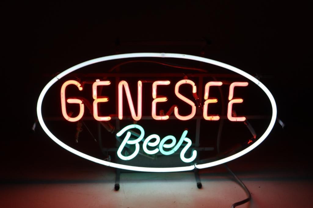Genesee Beer Light Up Window Neon Advertising Sign (1 of 3)