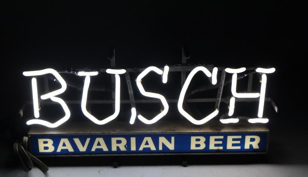 Busch Bavarian Beer Light Up Window Neon Sign (1 of 3)
