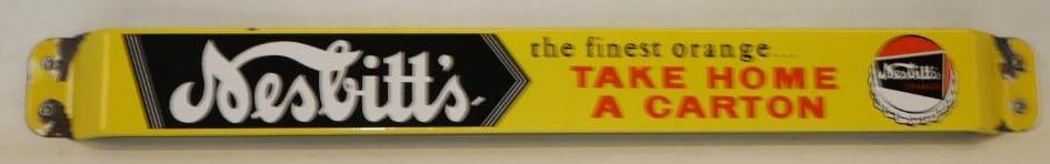 Nesbitt's " The Finest Orange Take Home A Carton " Soda Porcelain Advertising Door Push (1 of 6)