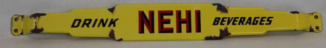 Drink Nehi Soda Beverages Porcelain Advertising Door Push
