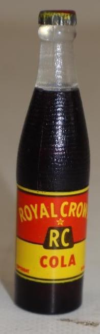 Plastic RC Cola Advertising Bottle: 2.75" tall