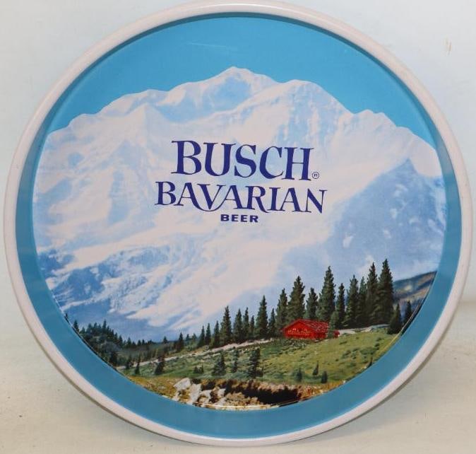 Excellent Busch Bavarian Beer Chalet Advertising Tray (1 of 2)